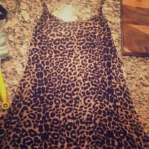 Leopard flowy mini dress